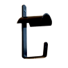 Porte bride simple, metal peint Couleur Noir